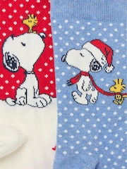 FatFace Multicolour 2 Pairs of Snoopy Socks - Image 2 of 2