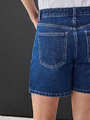 Dark Wash 100% Cotton Rigid Denim Shorts - Image 3 of 7