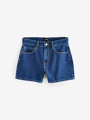 Dark Wash 100% Cotton Rigid Denim Shorts - Image 5 of 7