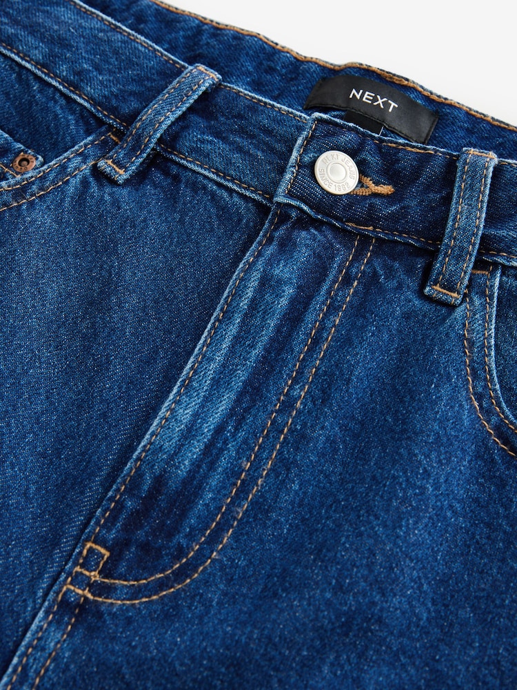 Dark Wash 100% Cotton Rigid Denim Shorts - Image 7 of 7