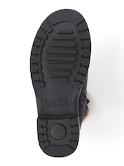 Pavers Black Knitted Cuff Ankle Boots - Image 5 of 5
