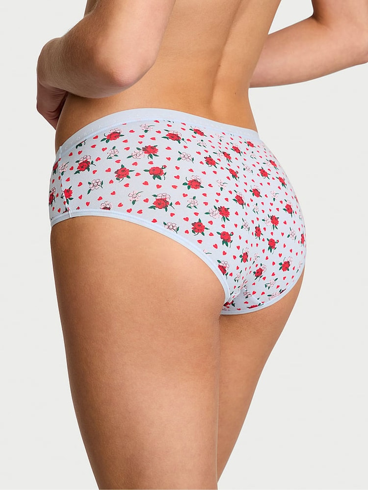 Victoria's Secret Blue Floral Heart Hipster Knickers - Image 2 of 3