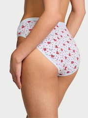 Victoria's Secret Blue Floral Heart Brief Knickers - Image 2 of 3