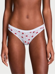 Victoria's Secret Blue Floral Heart Bikini Knickers - Image 1 of 3