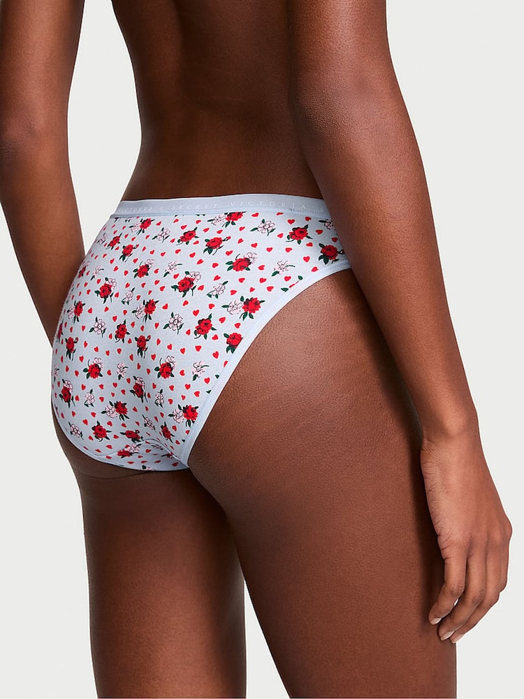 Victoria's Secret Blue Floral Heart Bikini Knickers - Image 2 of 3