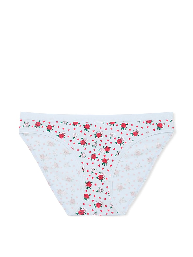 Victoria's Secret Blue Floral Heart Bikini Knickers - Image 3 of 3
