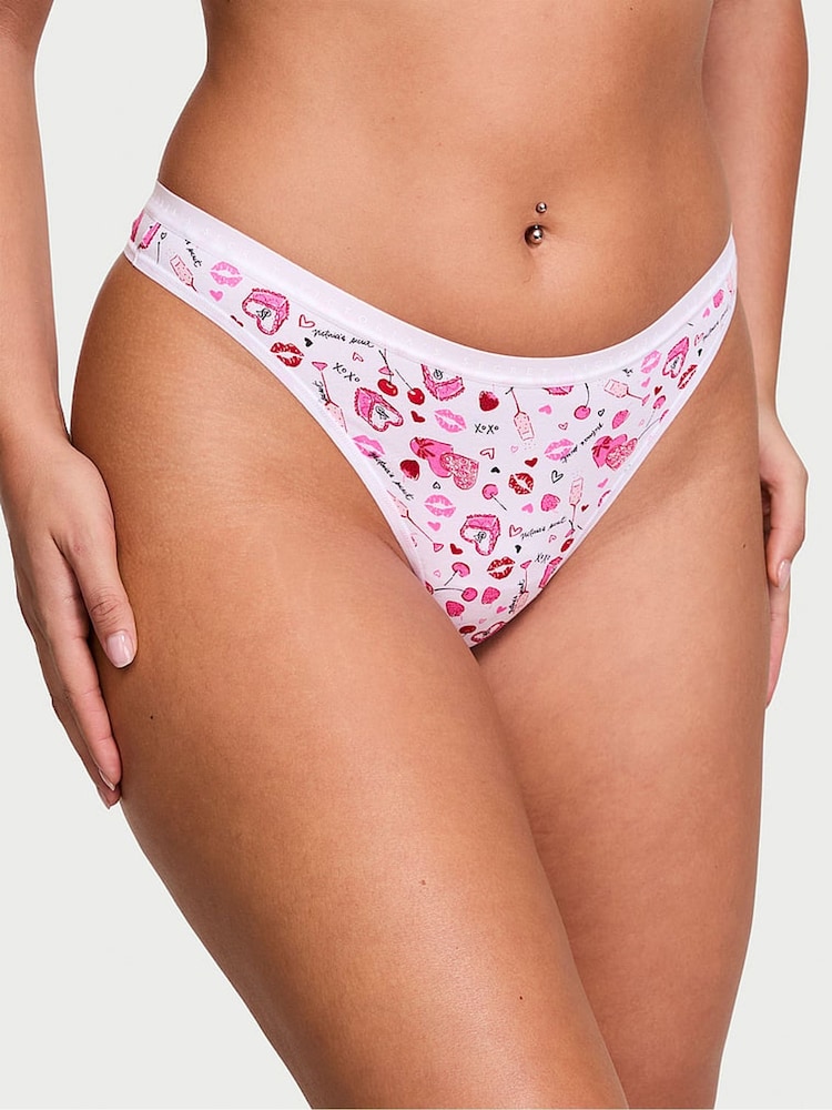 Victoria's Secret White Valentines Thong Knickers - Image 1 of 3