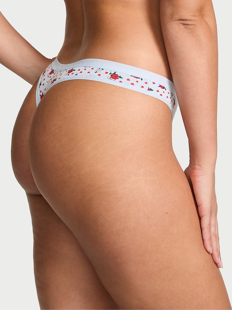 Victoria's Secret Blue Floral Hearts Knickers - Image 2 of 2 Victoria's Secret Blue Floral Hearts Knickers - Image 2 of 2