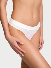 Victoria's Secret White & Pink Hearts Thong Knickers - Image 1 of 3