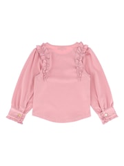 Angels Face Pink Deborah Satin Ruffle Top - Image 3 of 3