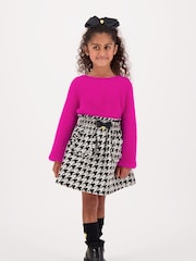 Angels Face Black Cracker Houndstooth Jacquard Skirt - Image 2 of 4