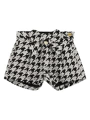 Angels Face Black Laetitia Houndstooth Shorts With Bow - Image 2 of 2