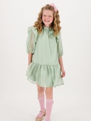 Angels Face Green Lark Rose Trim Dress - Image 2 of 5