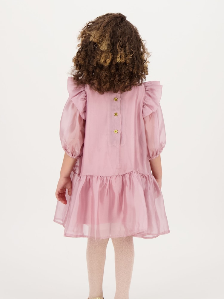 Angels Face Pink Lark Rose Trim Dress - Image 2 of 4 Angels Face Pink Lark Rose Trim Dress - Image 2 of 4