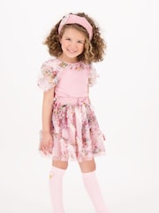 Angels Face Pink Codie Floral Tulle Top - Image 1 of 3