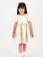 Rochie cu etaje din jacquard Angels Face Aur - Imaginea 1 din 5