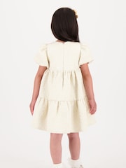 Rochie cu etaje din jacquard Angels Face Aur - Imaginea 2 din 5