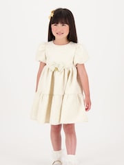 Rochie cu etaje din jacquard Angels Face Aur - Imaginea 3 din 5