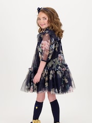 Angels Face Blue Myrtle Flower Tulle Dress - Image 3 of 5