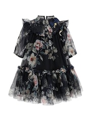 Angels Face Blue Myrtle Flower Tulle Dress - Image 5 of 5
