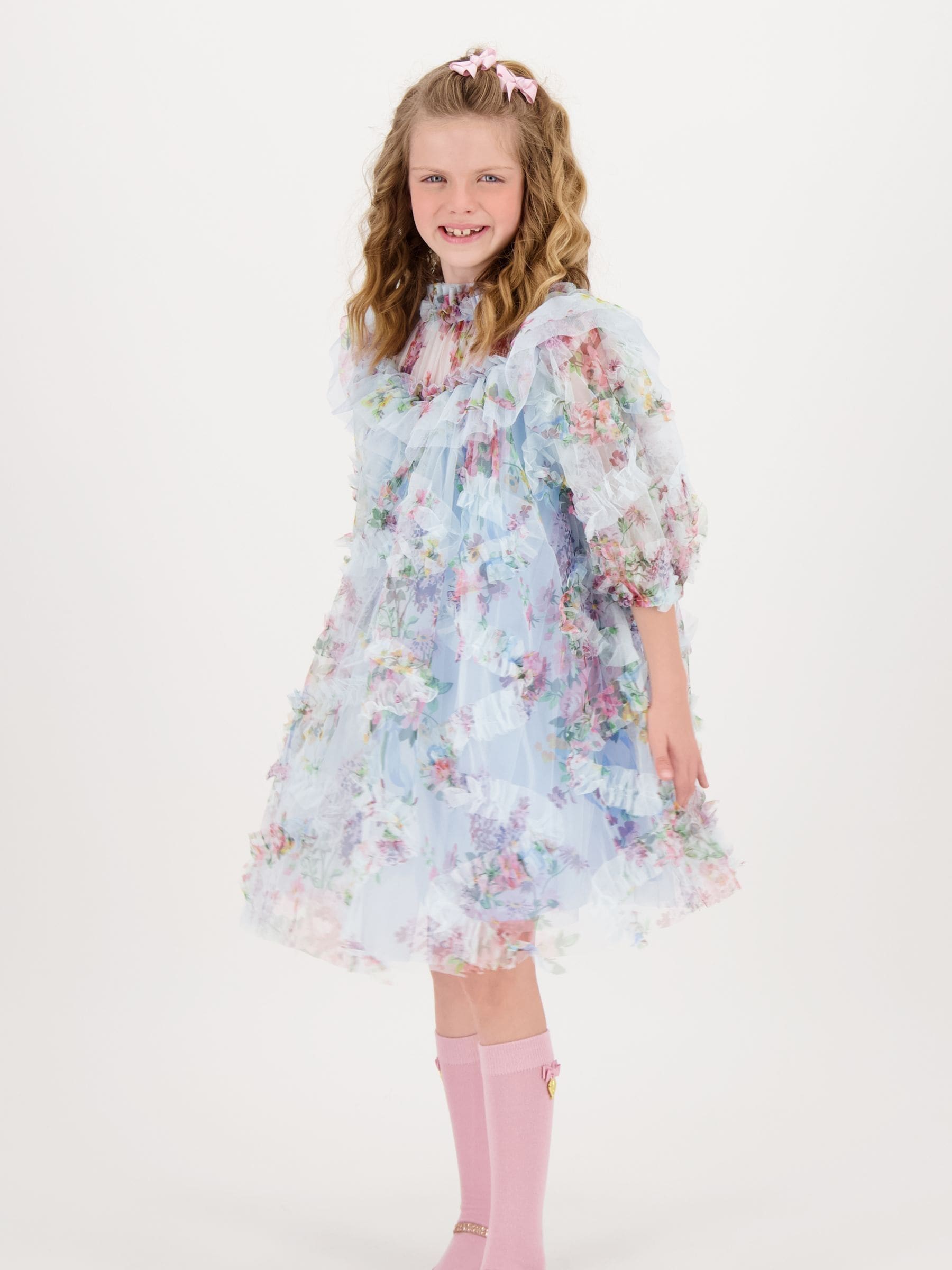 Buy Angels Face Blue Luella Floral Tulle Dress from Next India