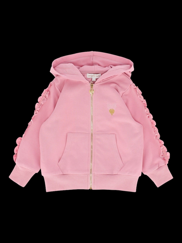 Angels Face Pink Nerys Satin Trim Sweat 100% Cotton Tracksuit - Image 2 of 5