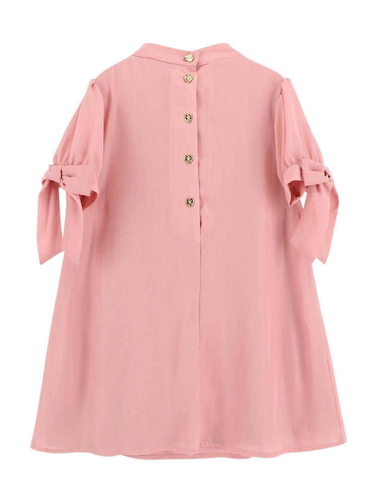 Angels Face Pink Fernie Bow Trim Dress - Image 2 of 2
