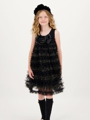 Angels Face Black Donna Ruffle Dress - Image 1 of 4