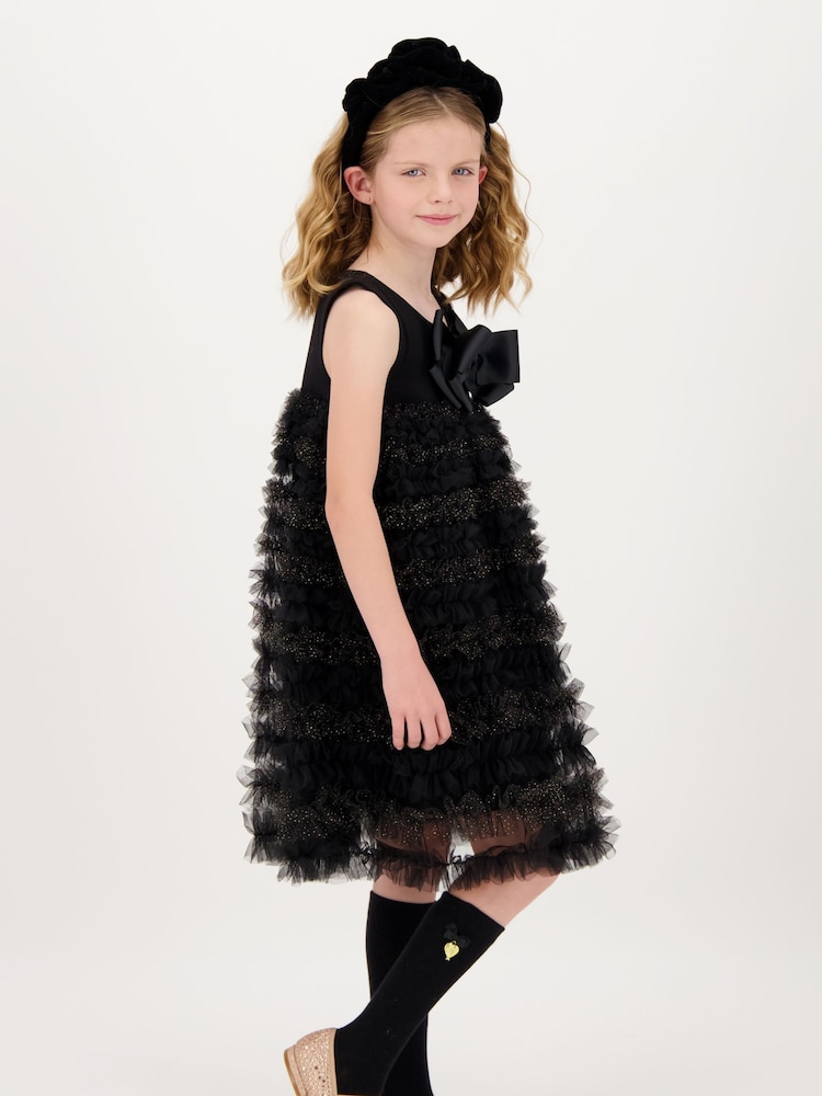 Angels Face Black Donna Ruffle Dress - Image 2 of 4