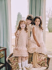 Angels Face Gold Marietta Multi Glitter Star Dress - Image 2 of 4
