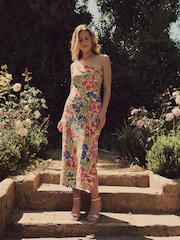 Laura Ashley Multi Honeybourne Floral Print One Shoulder Midaxi Dress - Image 1 of 14
