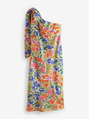 Laura Ashley Multi Honeybourne Floral Print One Shoulder Midaxi Dress - Image 11 of 14