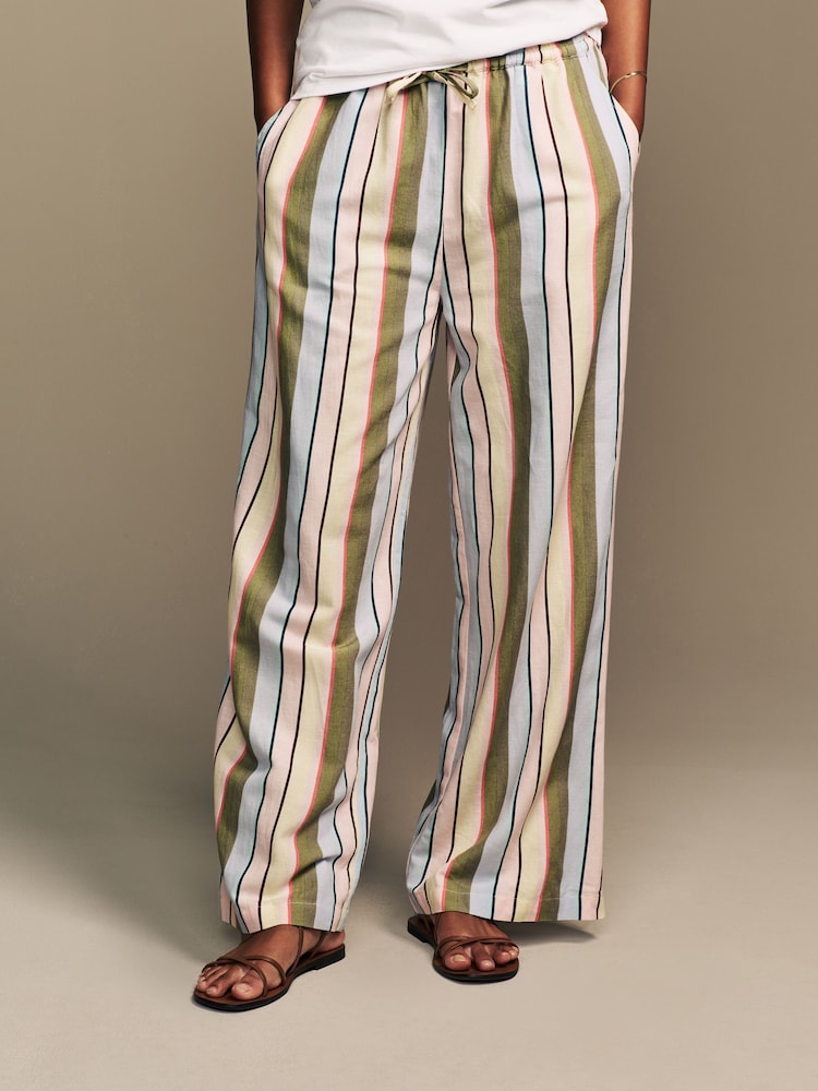 Laura Ashley Holiday Stripe Wide Leg Trousers - Imagen 2 de 8