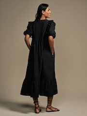 Laura Ashley Robe brodée à volants 100% coton - Image 2 de 12