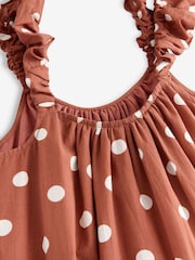 Marrón óxido - Laura Ashley Floral Print Bubble Strap Maxi Dress - Imagen 8 de 8