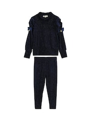 Angels Face Blue Finella Velveteen Top and Leggings Set - Image 1 of 1