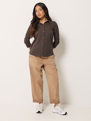 PixieGirl Petite Brown Button Cotton Shirt - Image 2 of 6