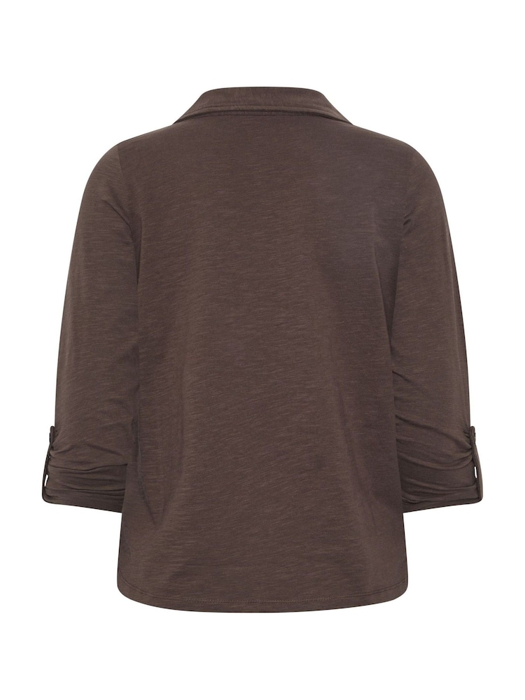 PixieGirl Petite Brown Button Cotton Shirt - Image 6 of 6 PixieGirl Petite Brown Button Cotton Shirt - Image 6 of 6