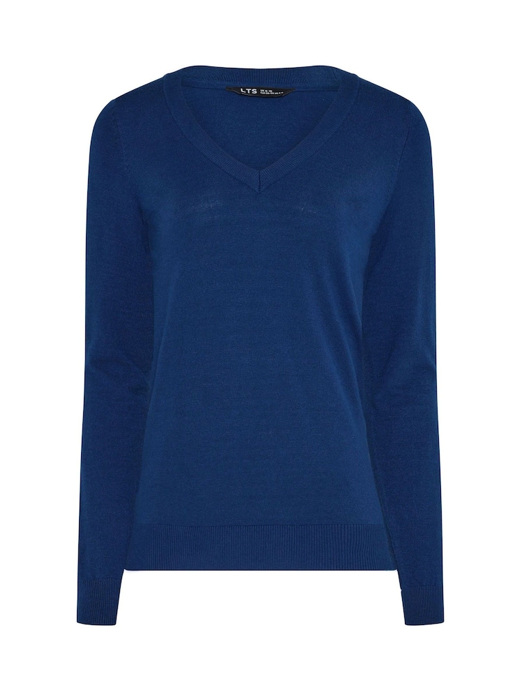 Long Tall Sally Blue Knitted Crew Neck Jumper - Image 5 of 5 Long Tall Sally Blue Knitted Crew Neck Jumper - Image 5 of 5