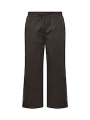 PixieGirl Petite Brown Side Striped Wide Leg Joggers - Image 5 of 6