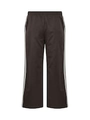 PixieGirl Petite Brown Side Striped Wide Leg Joggers - Image 6 of 6