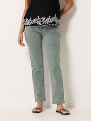 M&Co Petite Wash Straight Leg Jeans - תמונה 1 מתוך 5