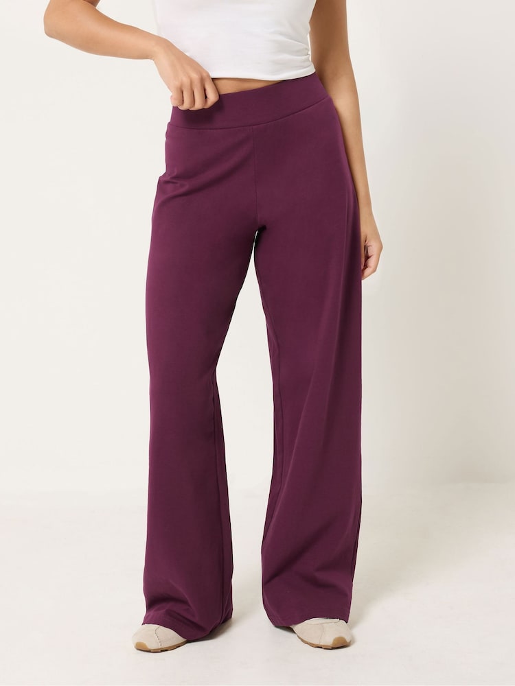 PixieGirl Petite Red Wide Leg Yoga Pants - Image 2 of 6 PixieGirl Petite Red Wide Leg Yoga Pants - Image 2 of 6