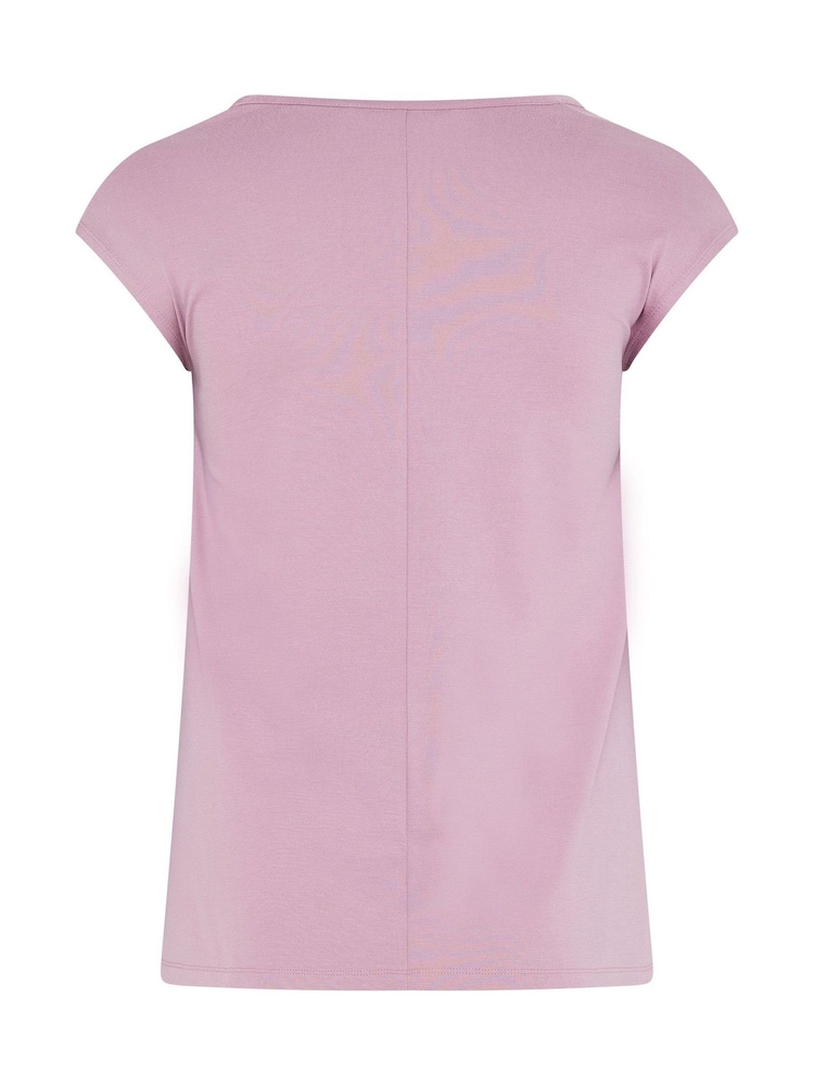 Yours Curve Pink Cap Sleeve Top - Image 6 of 6 Yours Curve Pink Cap Sleeve Top - Image 6 of 6