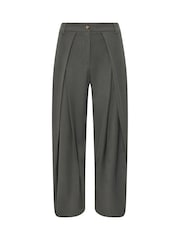 Grau - PixieGirl Petite Wickelhose mit weitem Bein und Falten - Bild 5 von 6
