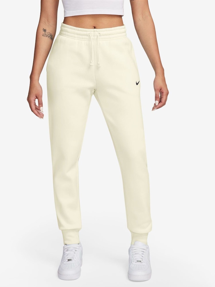 Nike Natural Phoenix Fleece Mid Rise Joggers - Image 1 of 8