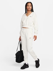 Nike Natural Phoenix Fleece Mid Rise Joggers - Image 8 of 8