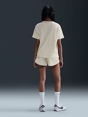 White - Nike Sportswear Chill Waffle Loose Short Sleeve Top - Image 2 of 5