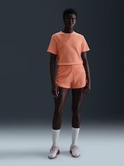 Nike Apricot Orange Sportswear Chill Waffle Loose Short Sleeve Top - Image 1 of 6