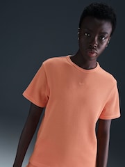 Nike Apricot Orange Sportswear Chill Waffle Loose Short Sleeve Top - Image 5 of 6